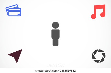 User vector icon. Profile user icon illustration. Person icon symbol web illustration. People icon on background.