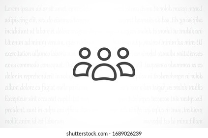 Icono de vector de usuario. Icono de perfil de usuario. Icono de persona ilustración web. Icono de personas en segundo plano.
