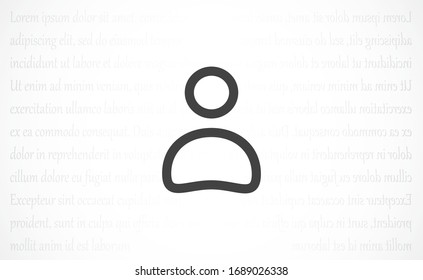 User vector icon. Profile user icon illustration. Person icon symbol web illustration. People icon on background.