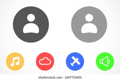 User vector icon. Profile user icon illustration. Person icon symbol web illustration. People icon on background.  