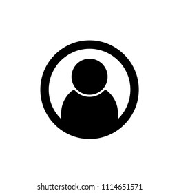 User vector icon, profile symbol. Simple, flat design for web or mobile app