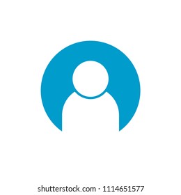 User vector icon, profile symbol. Simple, flat design for web or mobile app