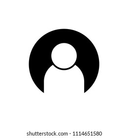 User vector icon, profile symbol. Simple, flat design for web or mobile app