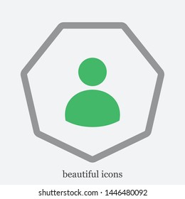 A user vector icon. The sign of a user. Using of the internet icon.