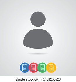 A user vector icon. The sign of a user. Using of the internet icon.