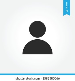 User vector icon, simple sign for web site and mobile app.