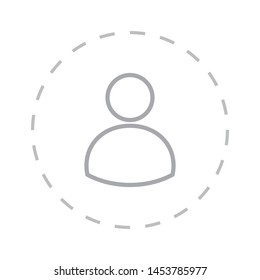 A user vector icon. The symbol of a user. Using of the internet icon.