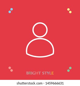 A user vector icon. The symbol of a user. Using of the internet icon.