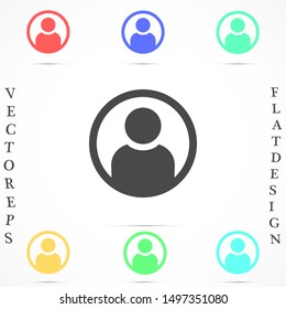 User vector icon in trendy isolated on grey background. User vector icon symbol for your web site design. User vector icon illustration . User vector icon social network button.