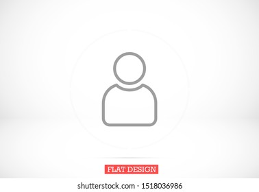 User vector icon in trendy isolated on grey background. User vector icon symbol for your web site design. User vector icon illustration . User vector icon social network button.
