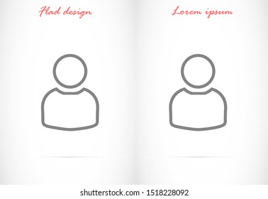 User vector icon in trendy isolated on grey background. User vector icon symbol for your web site design. User vector icon illustration . User vector icon social network button.