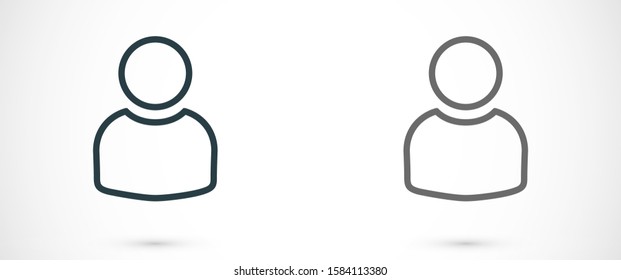 User vector icon in trendy isolated on grey background. User vector icon symbol for your web site design. User vector icon illustration . User vector icon social network button.