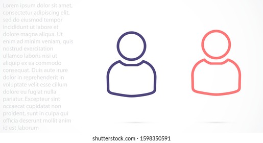 User vector icon in trendy isolated on grey background. User vector icon symbol for your web site design. User vector icon illustration . User vector icon social network button.