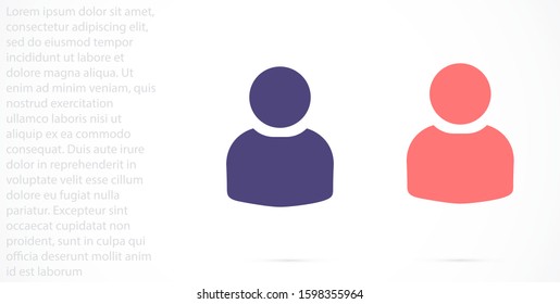 User vector icon in trendy isolated on grey background. User vector icon symbol for your web site design. User vector icon illustration . User vector icon social network button.