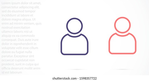 User vector icon in trendy isolated on grey background. User vector icon symbol for your web site design. User vector icon illustration . User vector icon social network button.