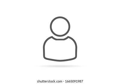 User vector icon in trendy isolated on grey background. User vector icon symbol for your web site design. User vector icon illustration . User vector icon social network button.
