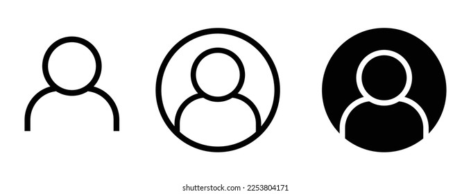 Colección de iconos vectoriales de usuario. Icono de perfil. Avatar