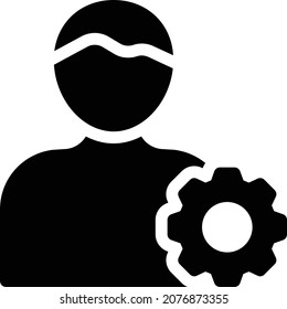 user vector illustration isolated on a transparent background . glyph vector icons for concept or web graphics.