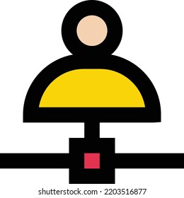 ilustración de usuario Vector en un fondo transparente.Símbolos de calidad premium.Icono vectorial de trazo para el concepto y el diseño gráfico.