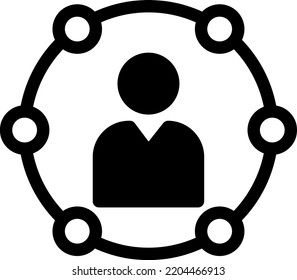 ilustración de usuario Vector en un fondo transparente. Símbolos de calidad superior. Iconos vectoriales de glifos para diseño de conceptos y gráficos.