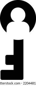ilustración de usuario Vector en un fondo transparente. Símbolos de calidad superior. Iconos vectoriales de glifos para diseño de conceptos y gráficos. 
