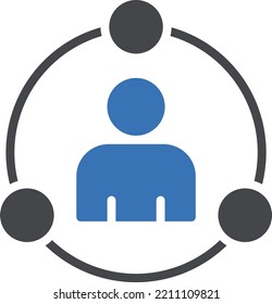 ilustración de usuario Vector en un fondo transparente. Símbolos de calidad superior. Iconos vectoriales de glifos para diseño de conceptos y gráficos. 

