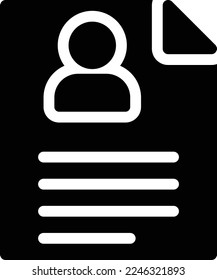 ilustración de usuario Vector en un fondo transparente. Símbolos de calidad superior. Iconos vectoriales de glifos para diseño de conceptos y gráficos. 
