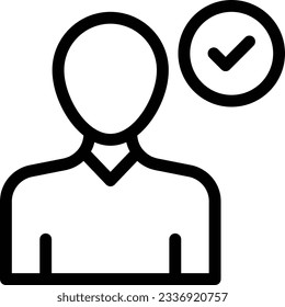 ilustración de usuario Vector en un fondo transparente.Símbolos de calidad premium.Icono vectorial de trazo para el concepto y el diseño gráfico. 
