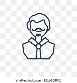 User vector outline icon isolated on transparent background, high quality linear User transparency concept can be used web and mobile