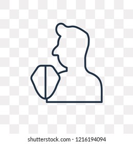 User vector outline icon isolated on transparent background, high quality linear User transparency concept can be used web and mobile