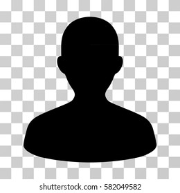 User vector pictogram. Illustration style is flat iconic black symbol on a transparent background.