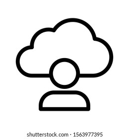 user vector thin line icon 