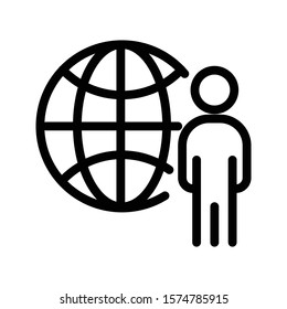 user vector thin line icon