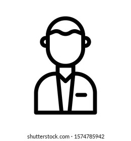 user vector thin line icon