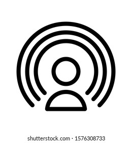 user vector thin line icon 