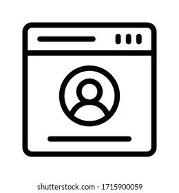 user vector thin line icon 