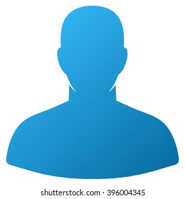 User vector toolbar icon. Style is gradient icon symbol on a white background.