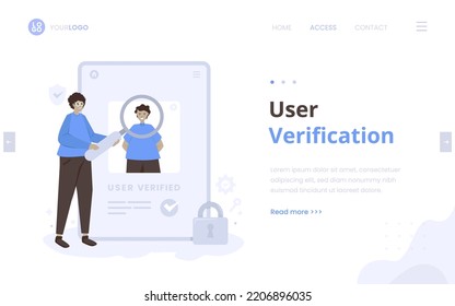 User Verification To Access Permission Illustration Landing Page