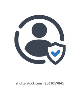 User Verification Icon On White Background