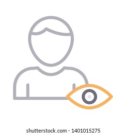 user view vector color line icon