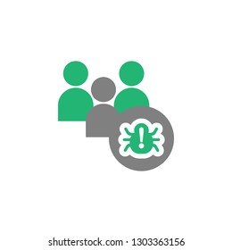 User, virus icon. Element of Cyber and Security icon for mobile concept and web apps. Detailed User, virus icon can be used for web and mobile