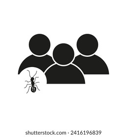 User, virus icon. Element of cyber and security icon. Vector illustration. EPS 10.