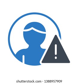 user warning glyph double color