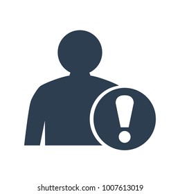 User Warning Sign On White Background Stock Vector (royalty Free 