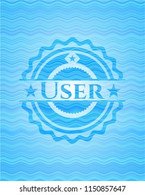 User water style badge.