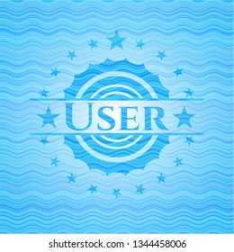 User water wavec oncept emblem.