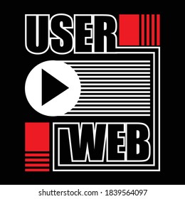 user web design typography vector illustration for print