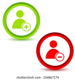 User web icons set on a white background. Vector Illustration 