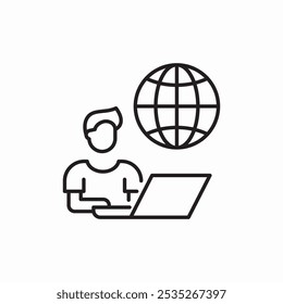 user web internet icon sign vector