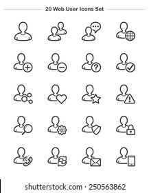 User website Icons set, Line icon - Vector illustration
